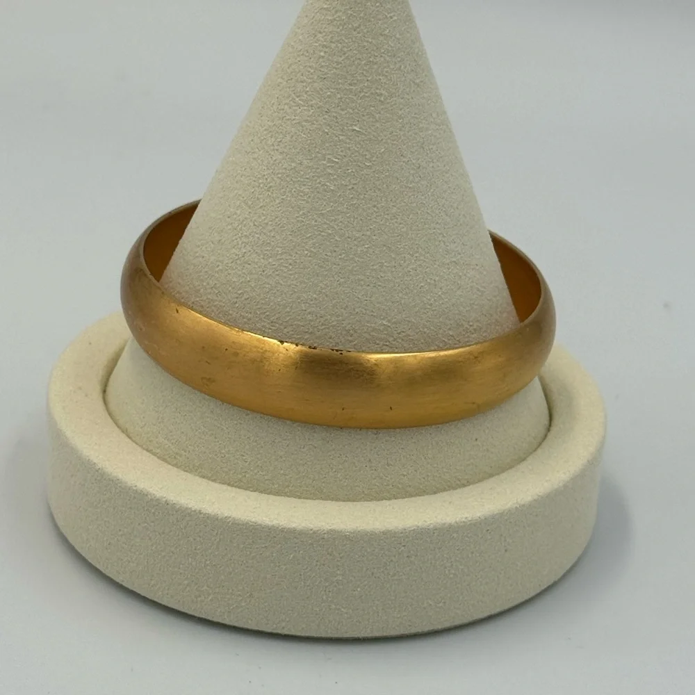 Vintage Gold Tone Bangle Set Nugget Twist Rope &‎ Wide Satin Cuff